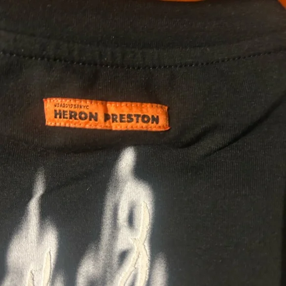 Heron Preston Black Tee Flaming Skull - Picture 4 of 10